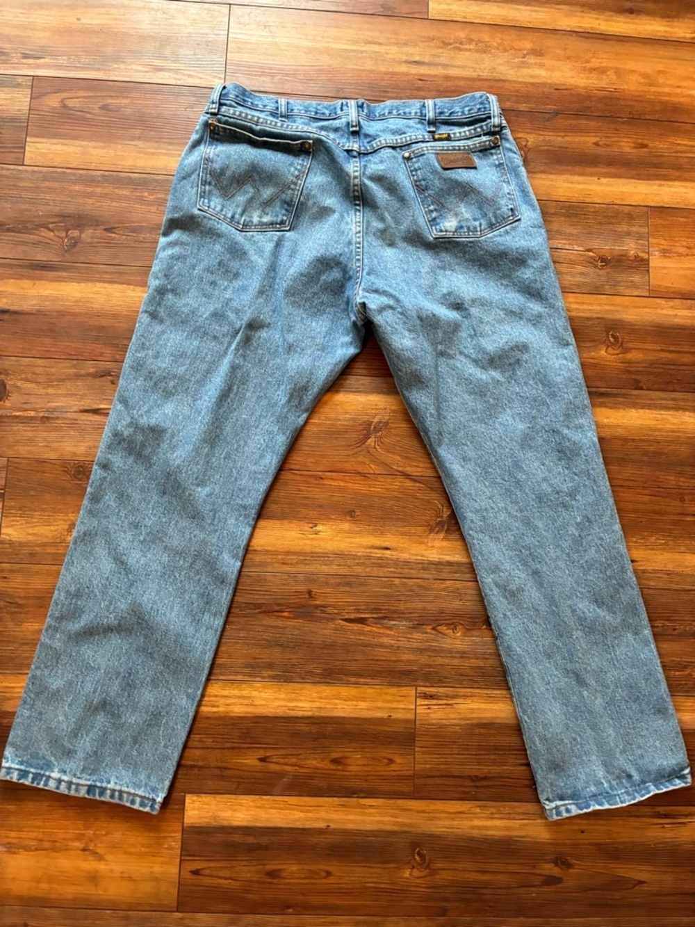 Wrangler 47MWZ Regular Fit Jeans 38x32 Vintage Fade Western Cowboy Denim USA - Picture 8 of 14